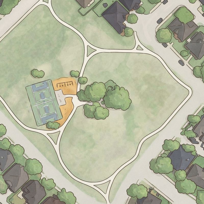 Illustrated map of Twin Star Park