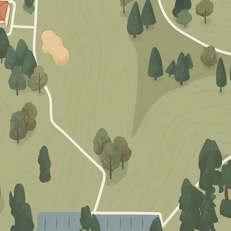 Illustrated map of Two Rivers Park