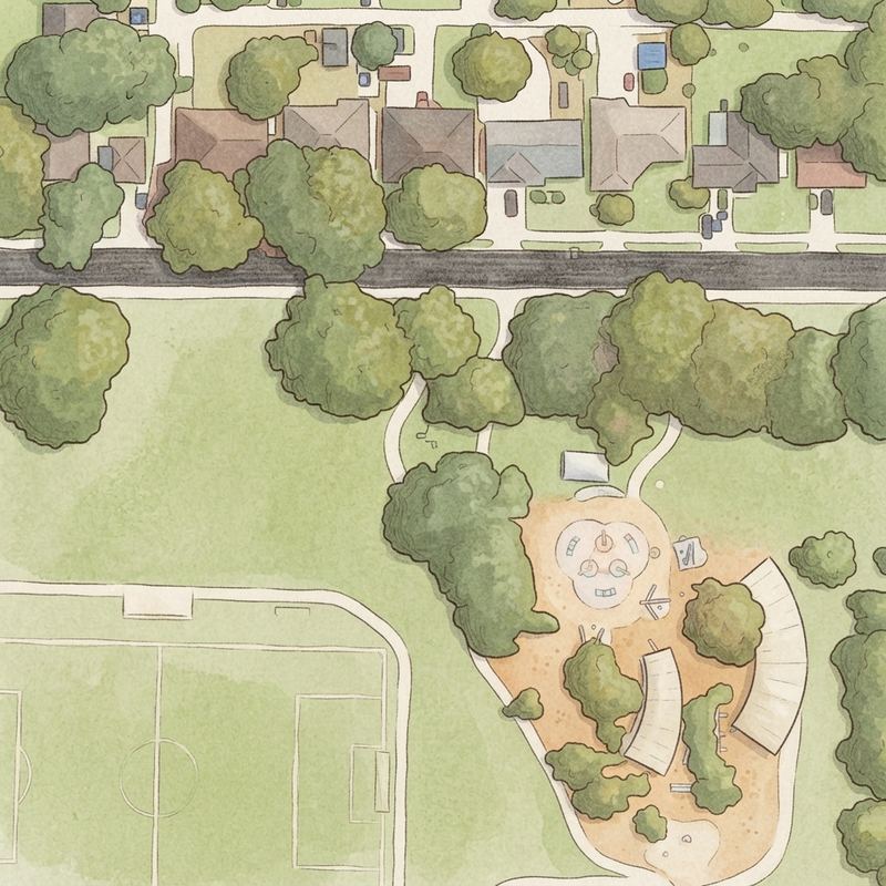 Illustrated map of Umphress Park