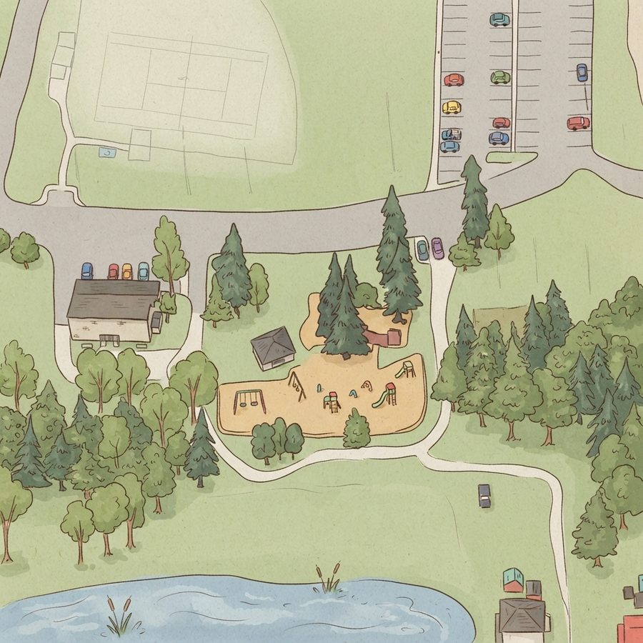 Illustrated map of Una Recreation Park