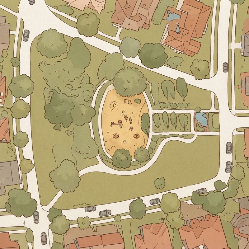 Illustrated map of Union Park Playground
