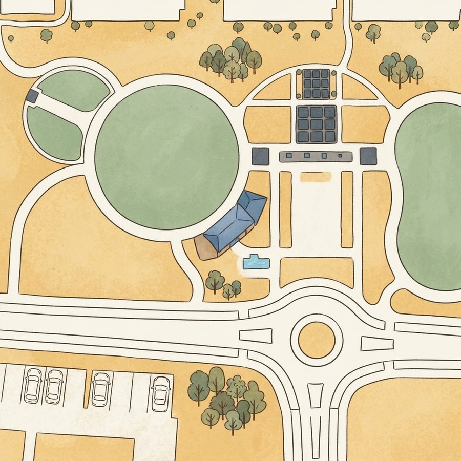 Illustrated map of Union Village Park
