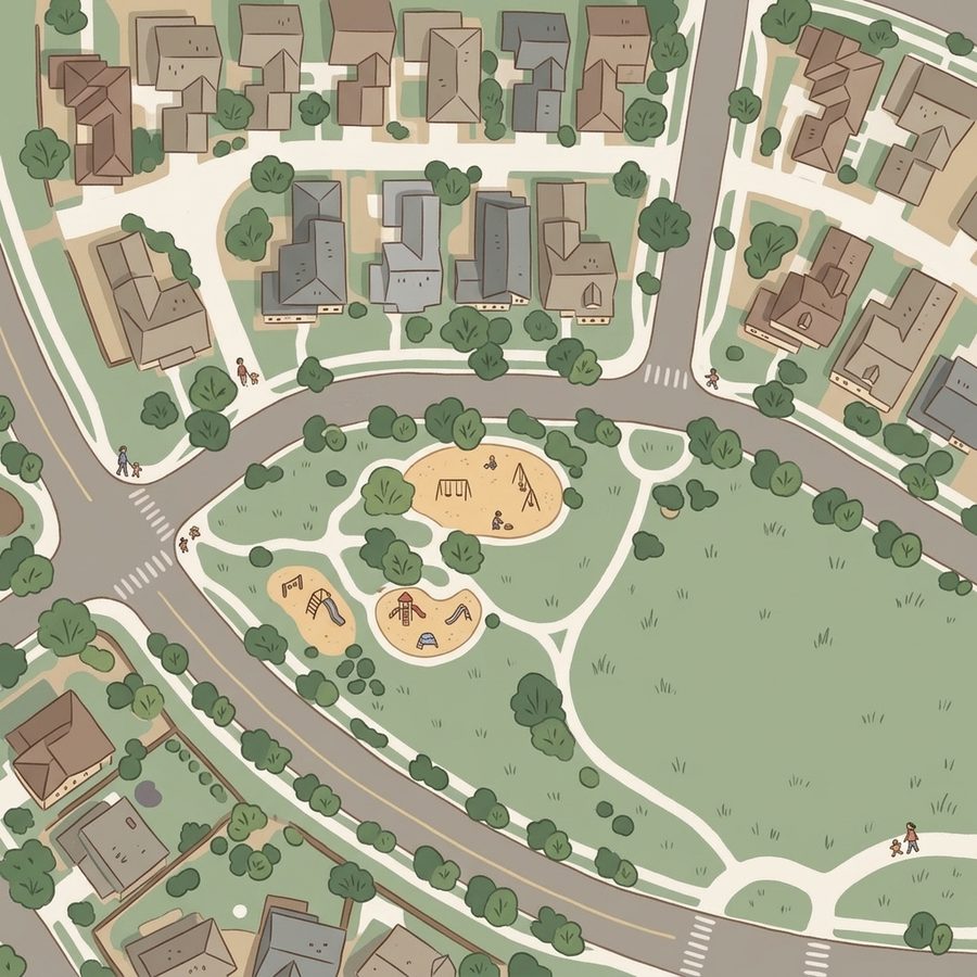 Illustrated map of Unity HOA Park