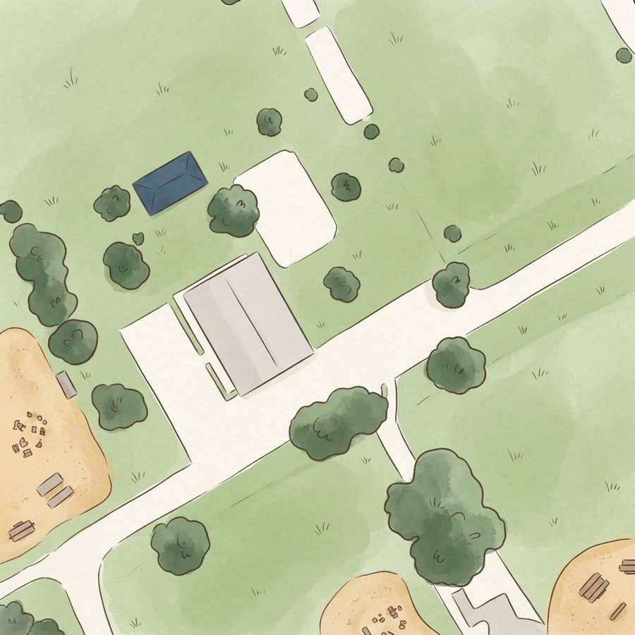 Illustrated map of Universal City Park