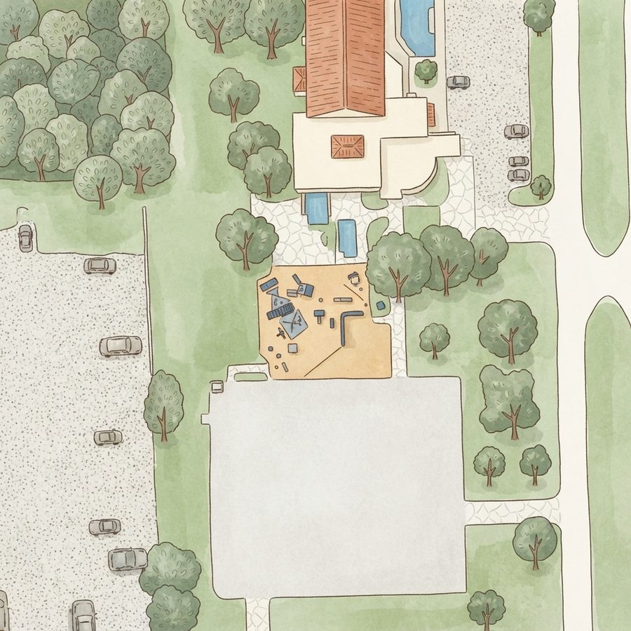 Illustrated map of Universal Playground