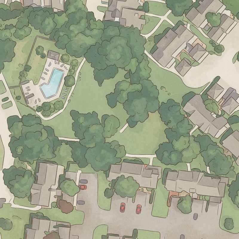 Illustrated map of University Place Park