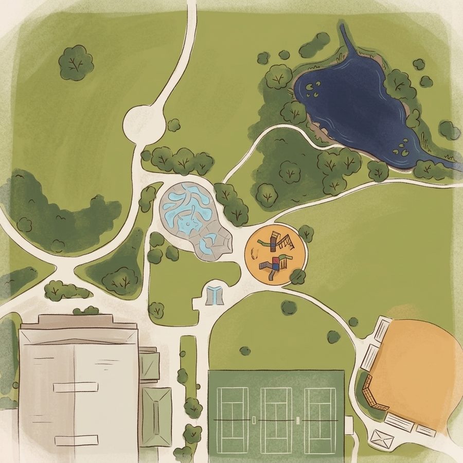 Illustrated map of Utah Park