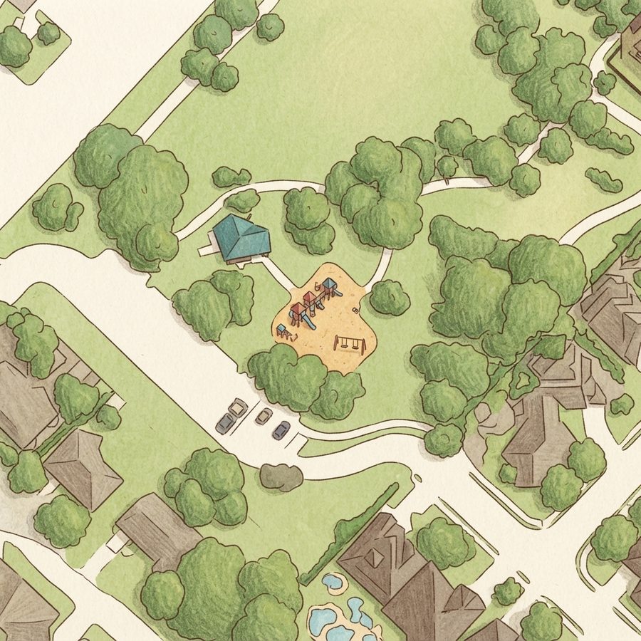 Illustrated map of Vaccaro Manor Park