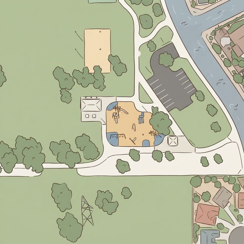Illustrated map of Valencia Park Playground