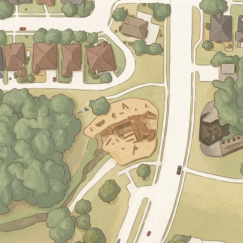 Illustrated map of Valley Ridge Greenbelt Park