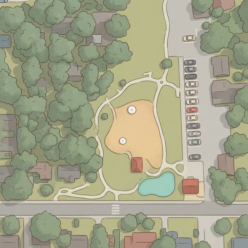 Illustrated map of Valley View Park