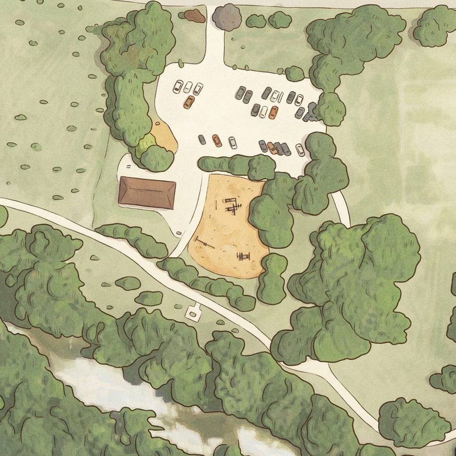 Illustrated map of Valley View Park