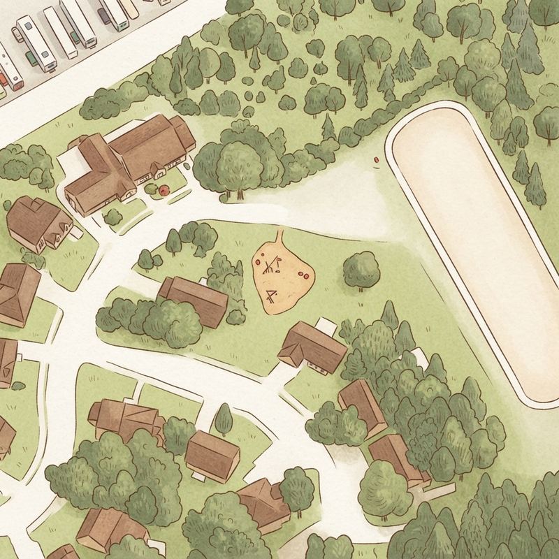 Illustrated map of Valley View Park