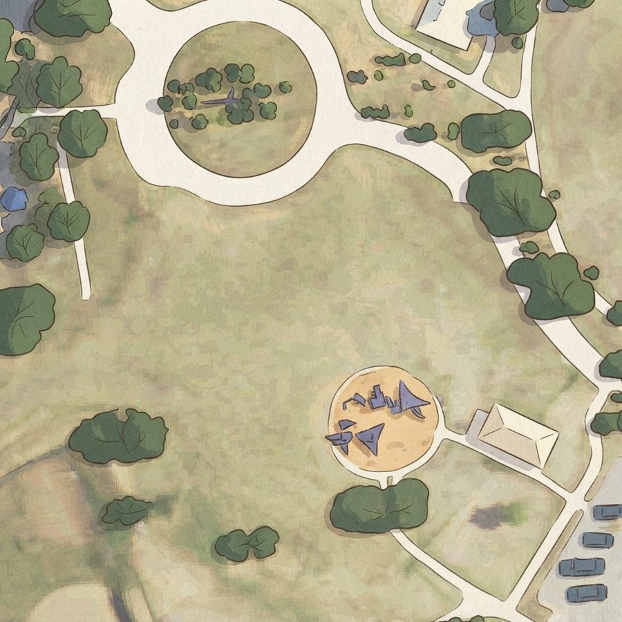 Illustrated map of Vandergriff Park