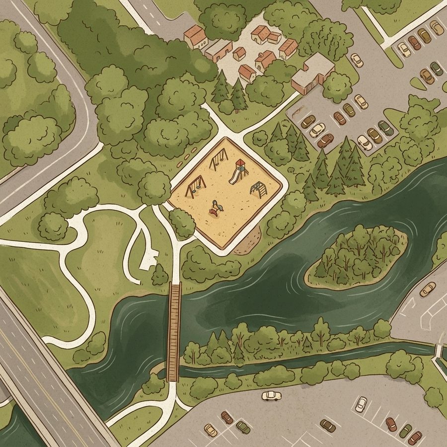 Illustrated map of Vanover Park