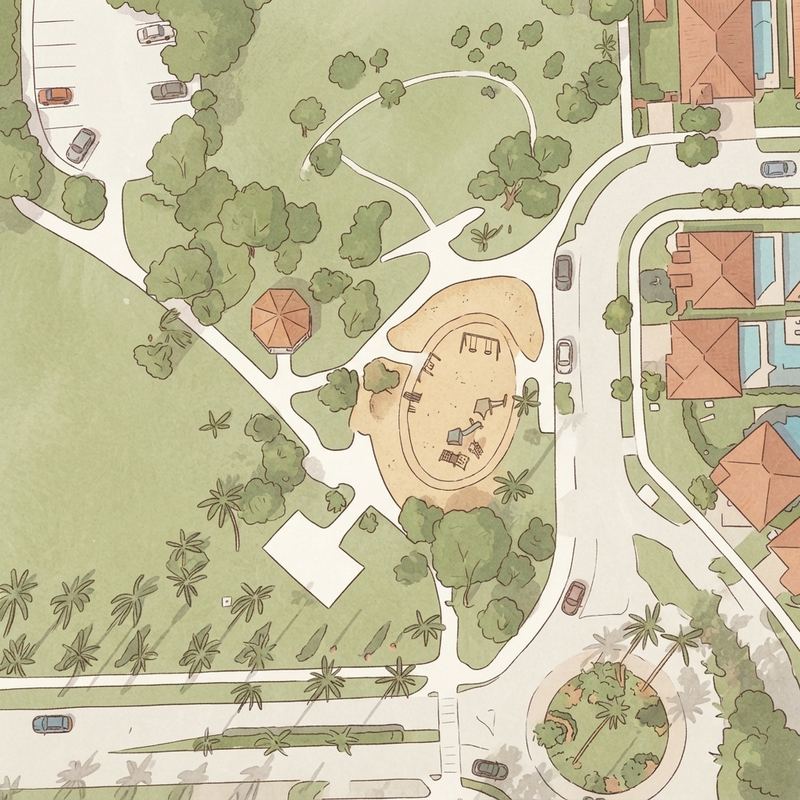 Illustrated map of Venetian Parc Neighborhood Park