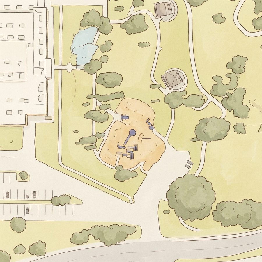 Illustrated map of Victoria Park