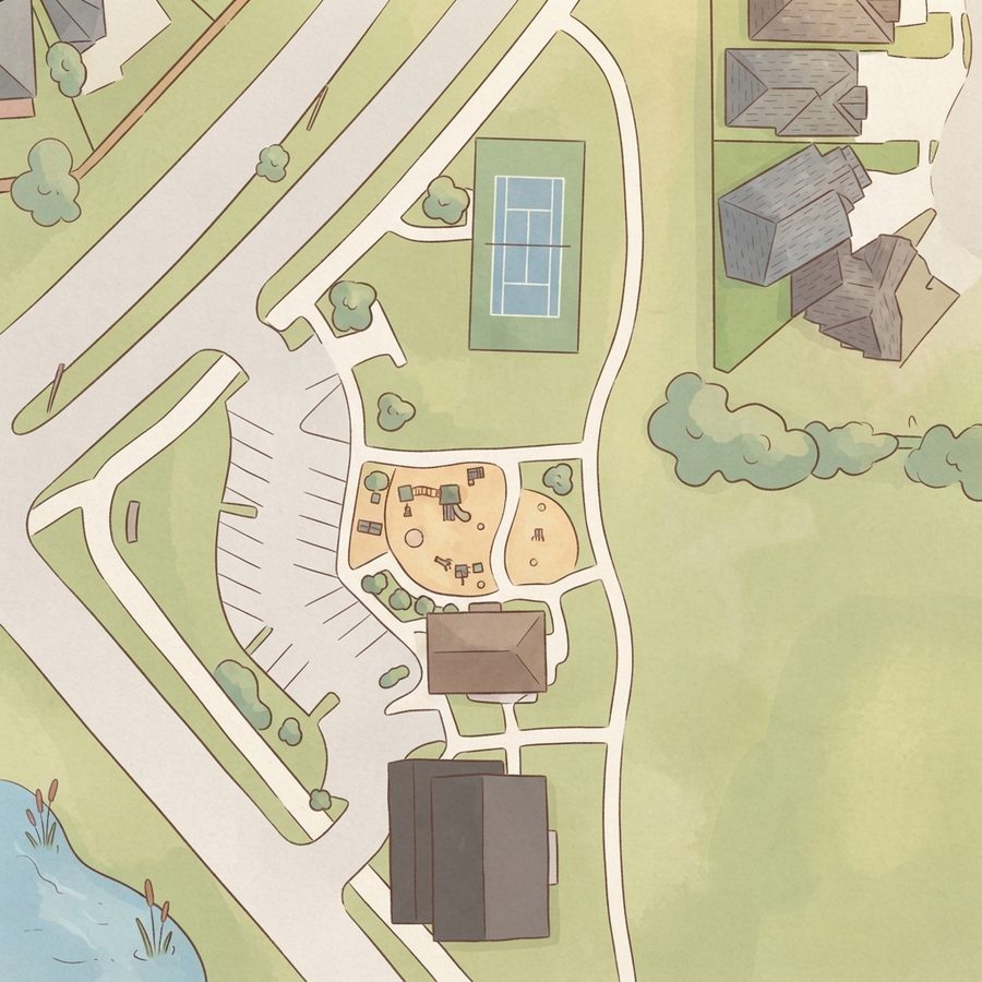 Illustrated map of Victory Park