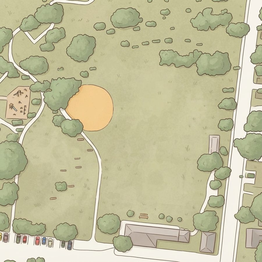 Illustrated map of Vidaurri Park