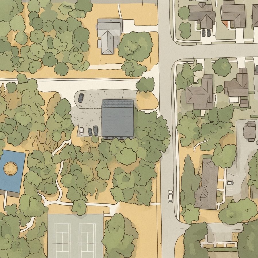 Illustrated map of Vignetti Park