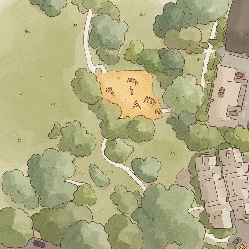 Illustrated map of Villa La Jolla Park