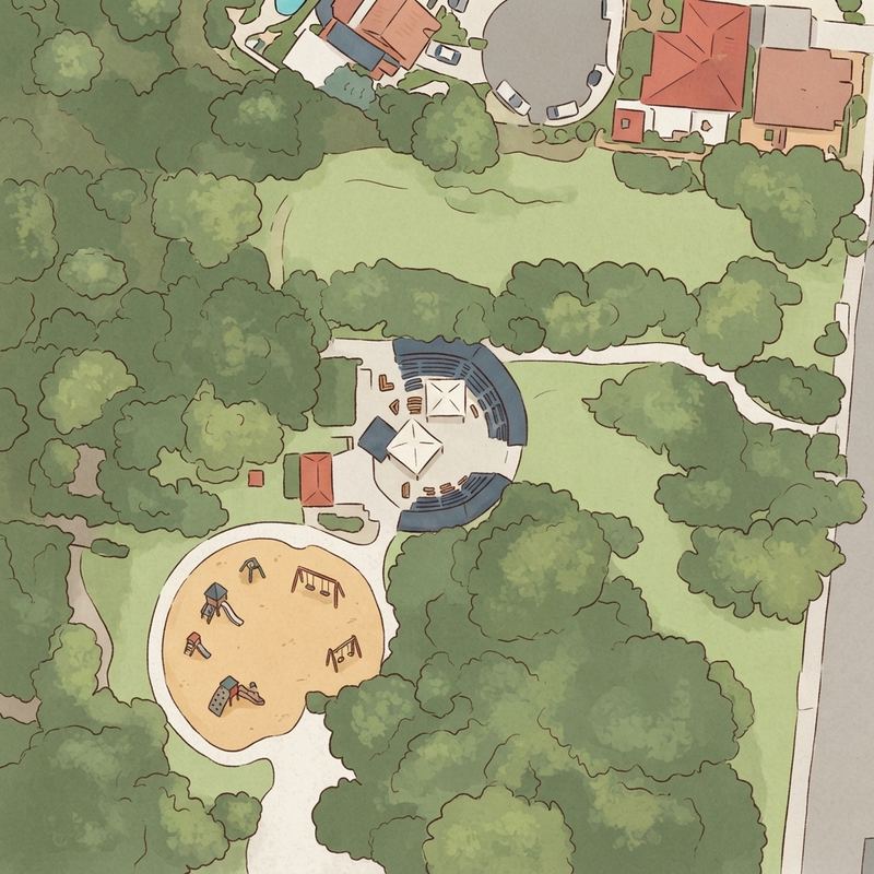 Illustrated map of Villa Monserate Park Playground