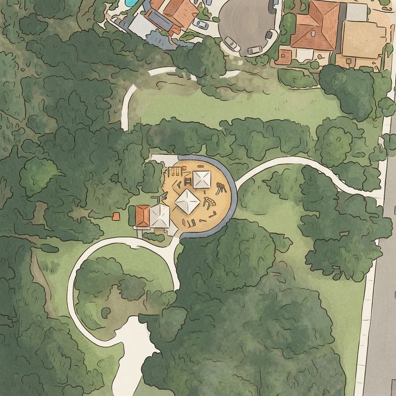 Illustrated map of Villa Monserate Park