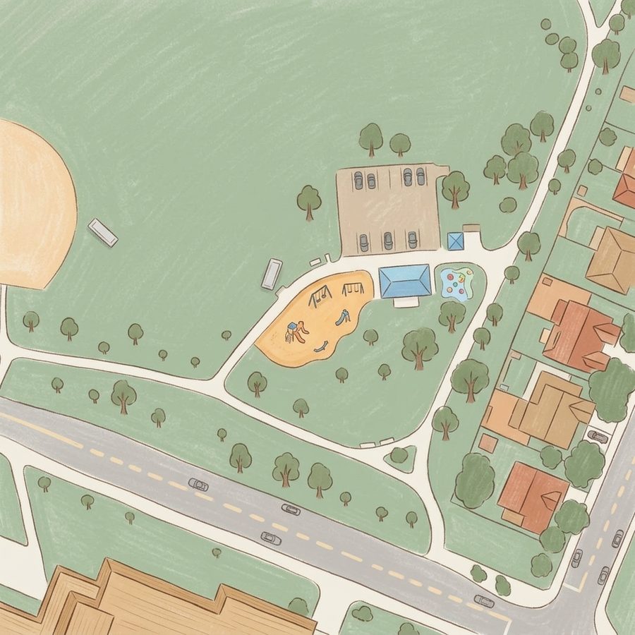 Illustrated map of Village place park