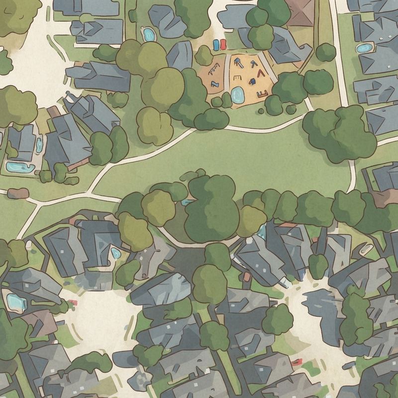 Illustrated map of Villages of Indian Creek Park (HOA)