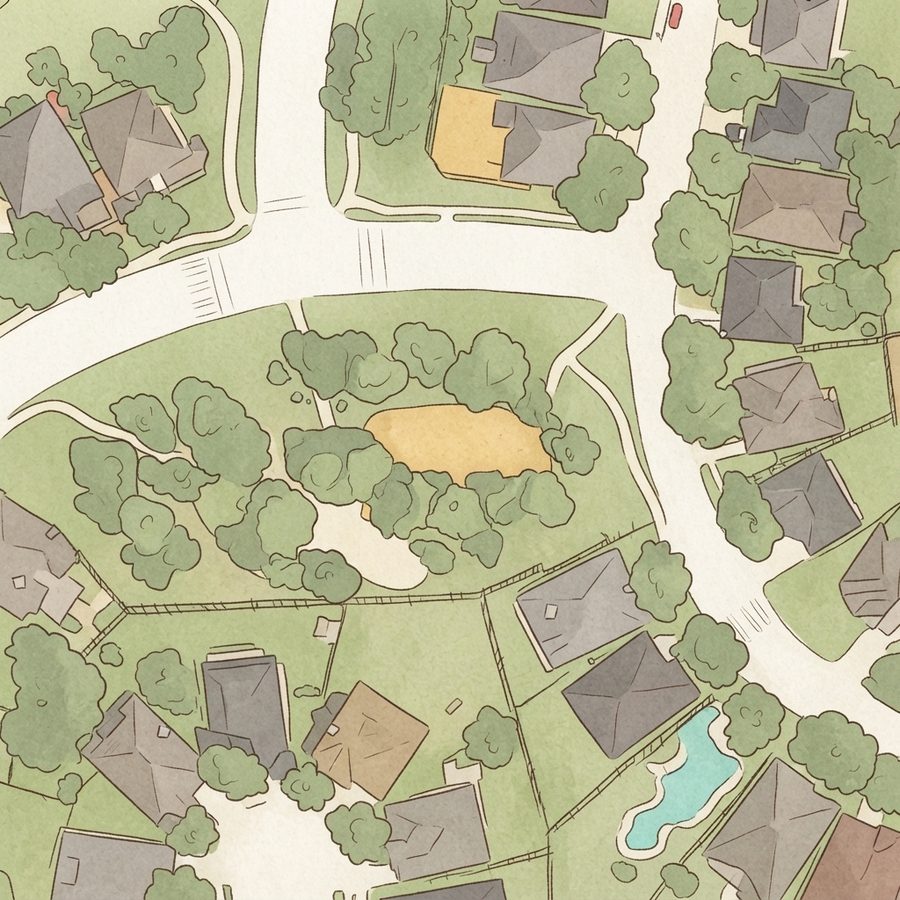 Illustrated map of Villages of Langham Creek Park