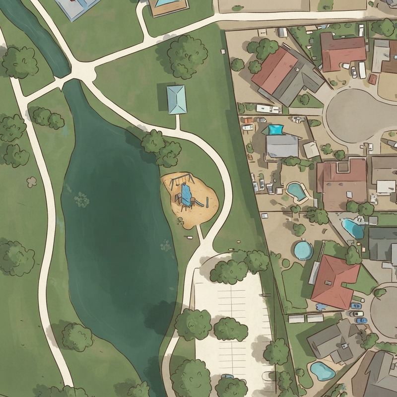 Illustrated map of Vista Del Camino Park