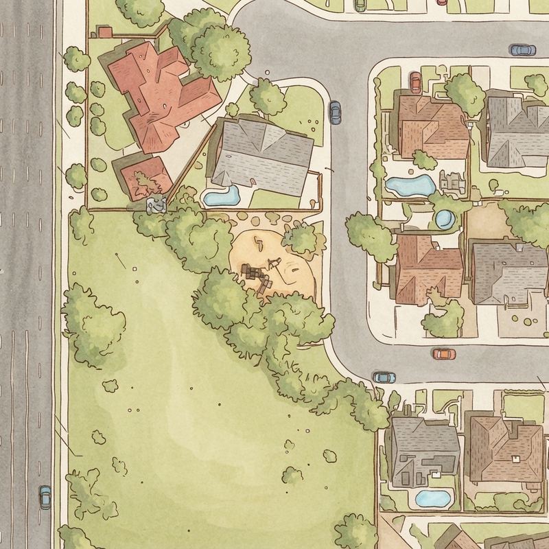 Illustrated map of Vista Monterey Park Playground