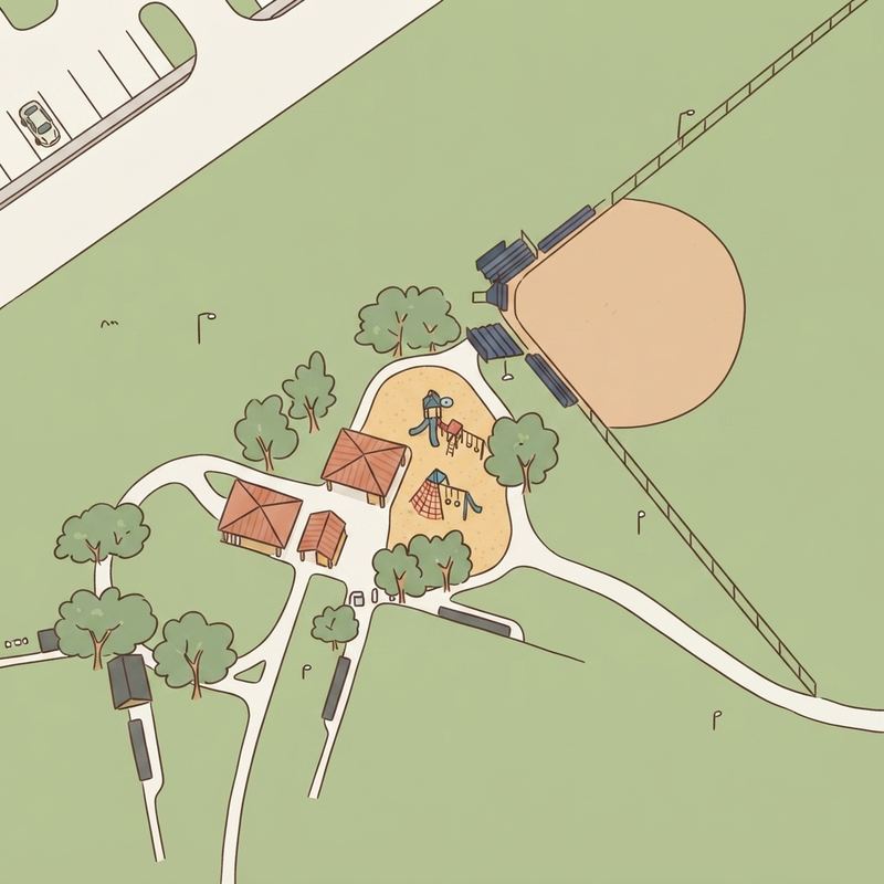 Illustrated map of Vista Ridge Athletic Complex