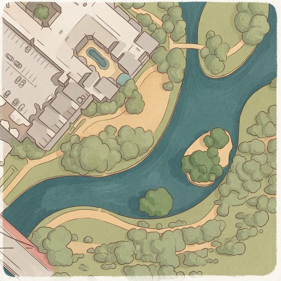 Illustrated map of Vitruvian Park