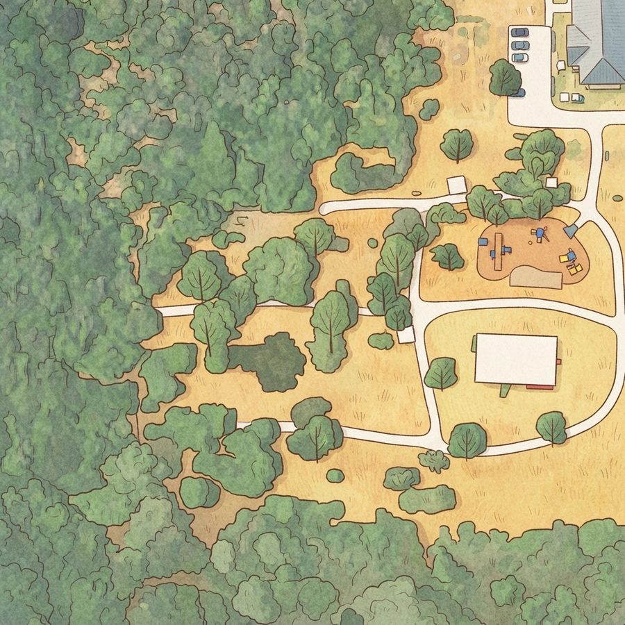 Illustrated map of Von Ormy City Park