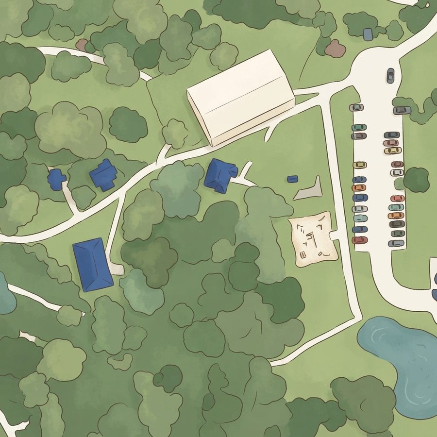 Illustrated map of W. E. “Bill” Crowley Park
