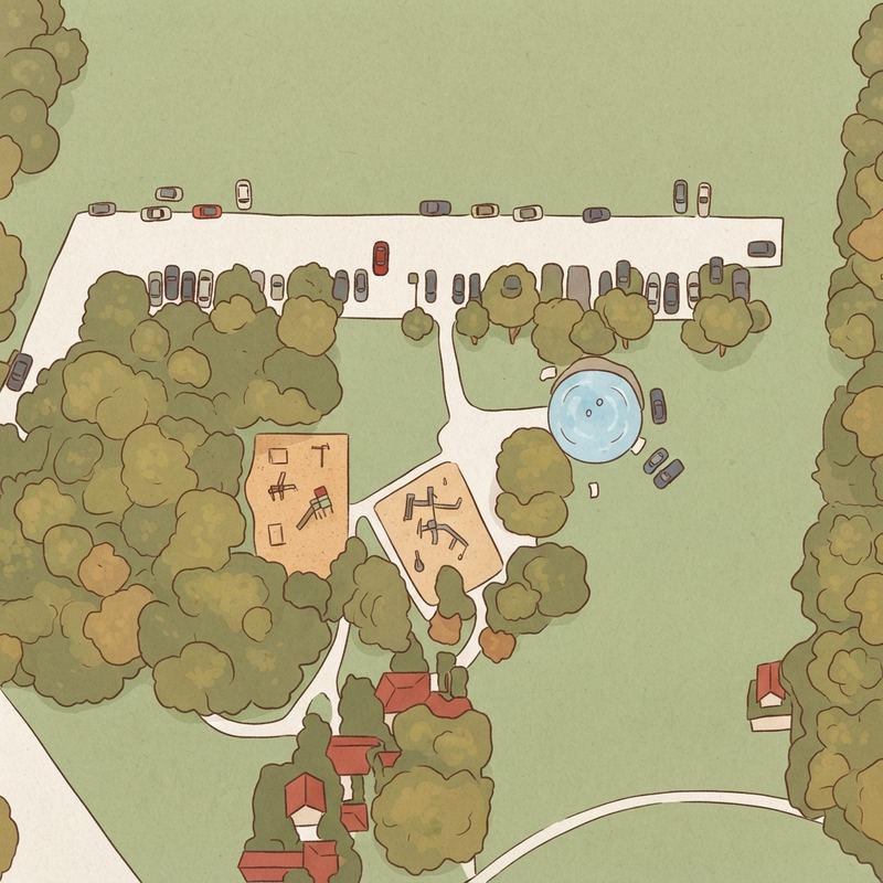 Illustrated map of Wade Walker Park