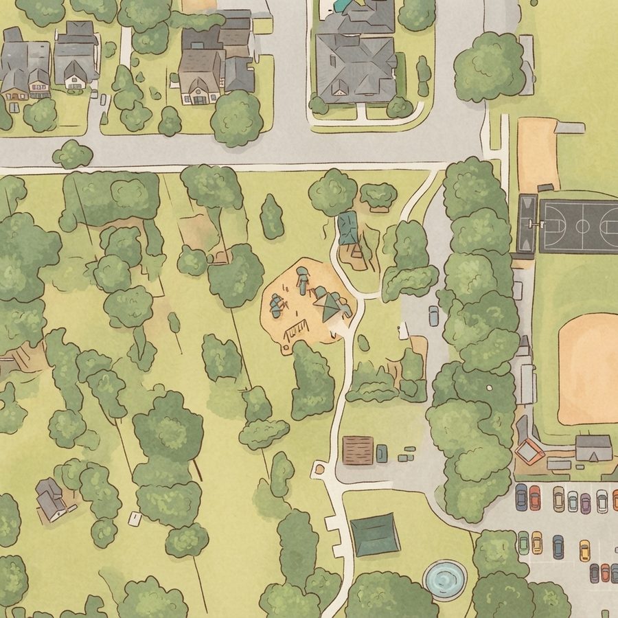 Illustrated map of Wadeview Park