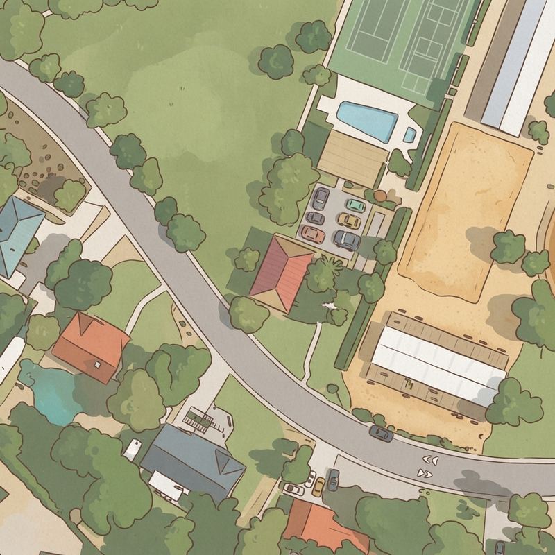 Illustrated map of Waggoner Park
