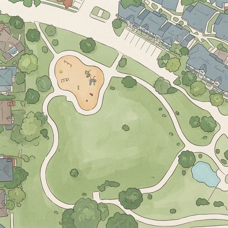 Illustrated map of Waldemar Park