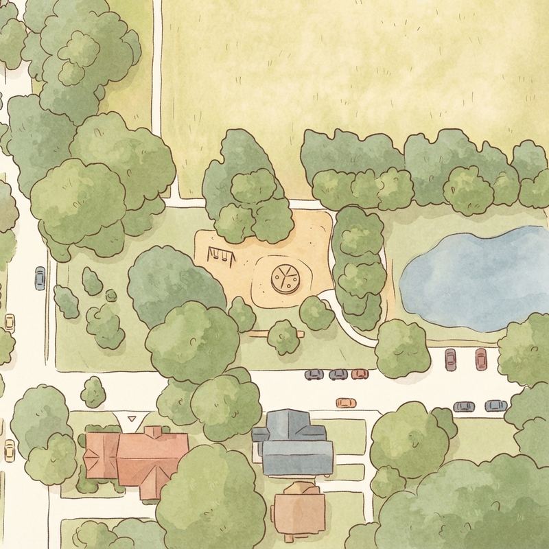 Illustrated map of Walker Park