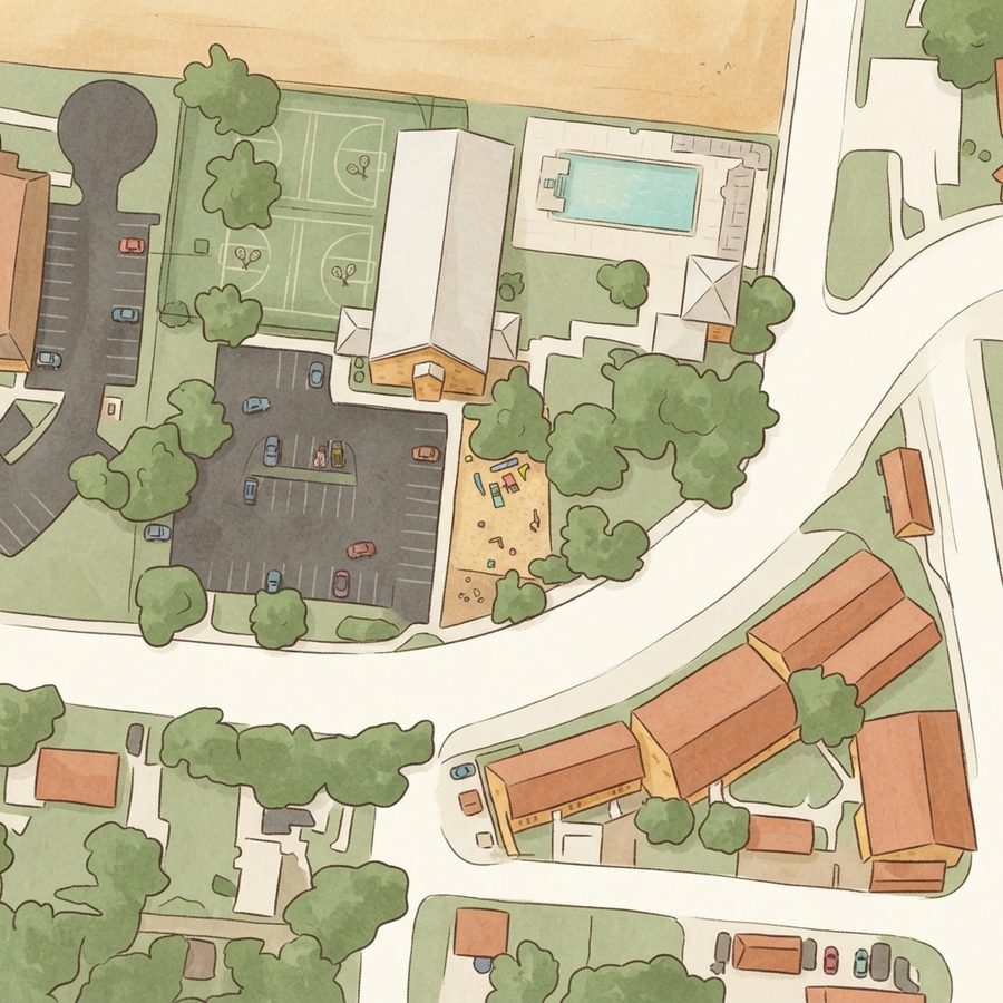 Illustrated map of Ward Park