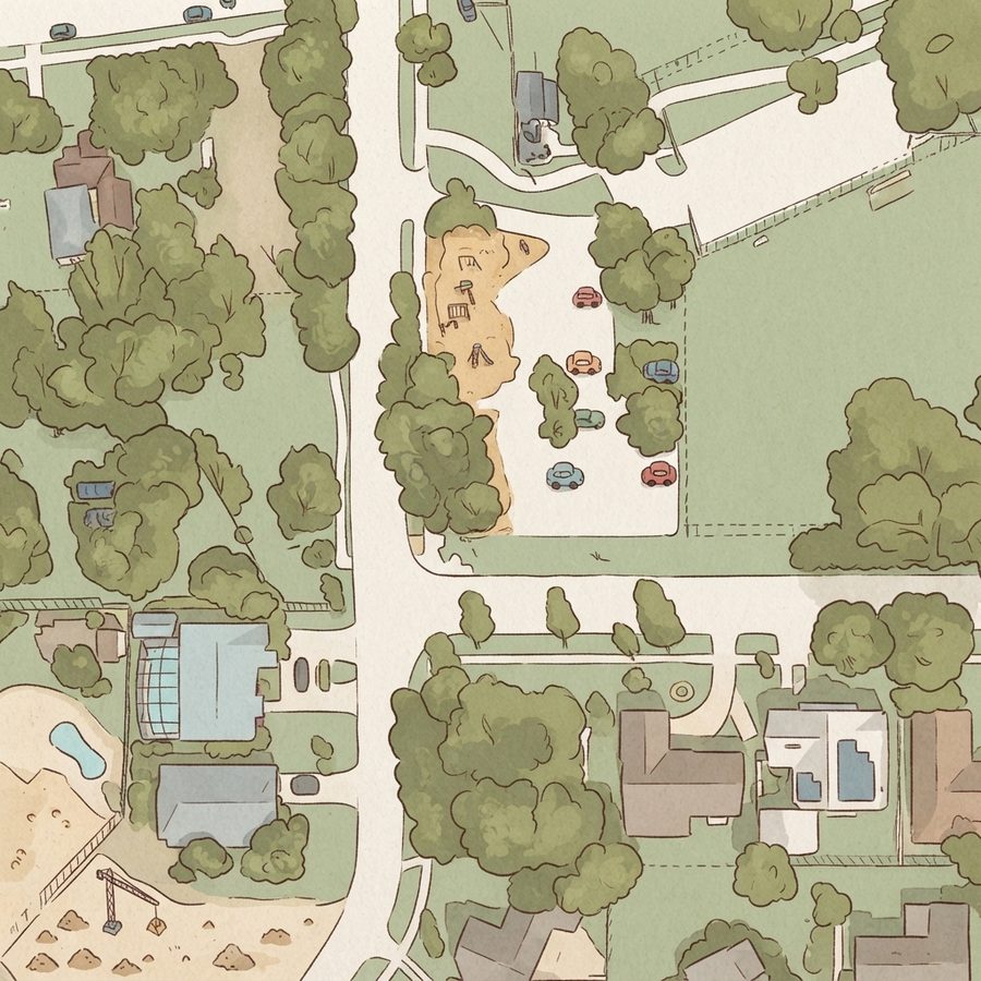 Illustrated map of Ward Park
