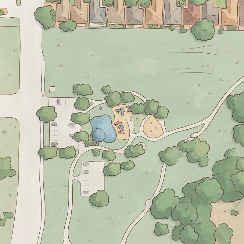 Illustrated map of Ward Steenson Greenbelt