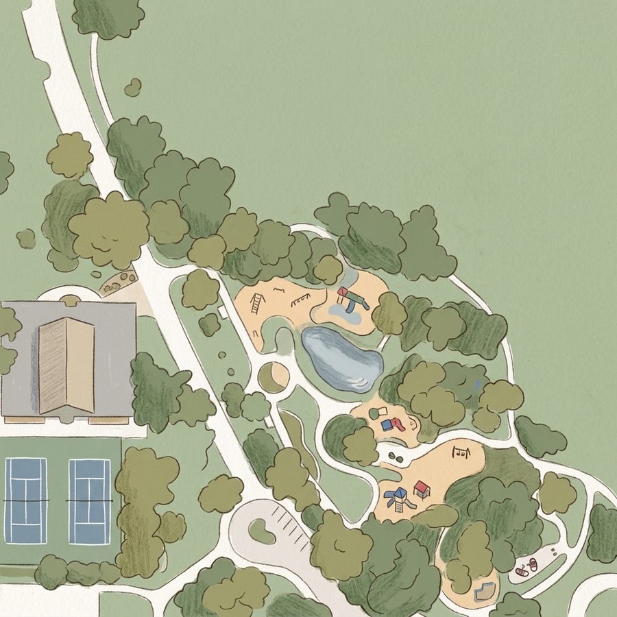Illustrated map of Washington Park