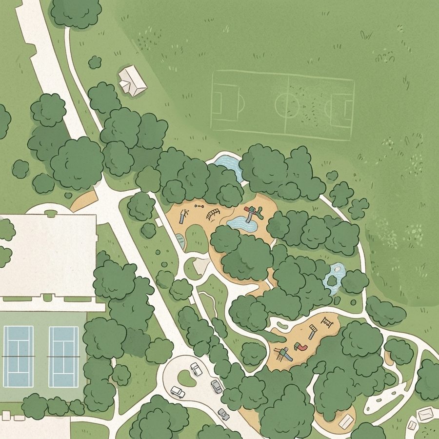 Illustrated map of Washington Park Picnic Area #4
