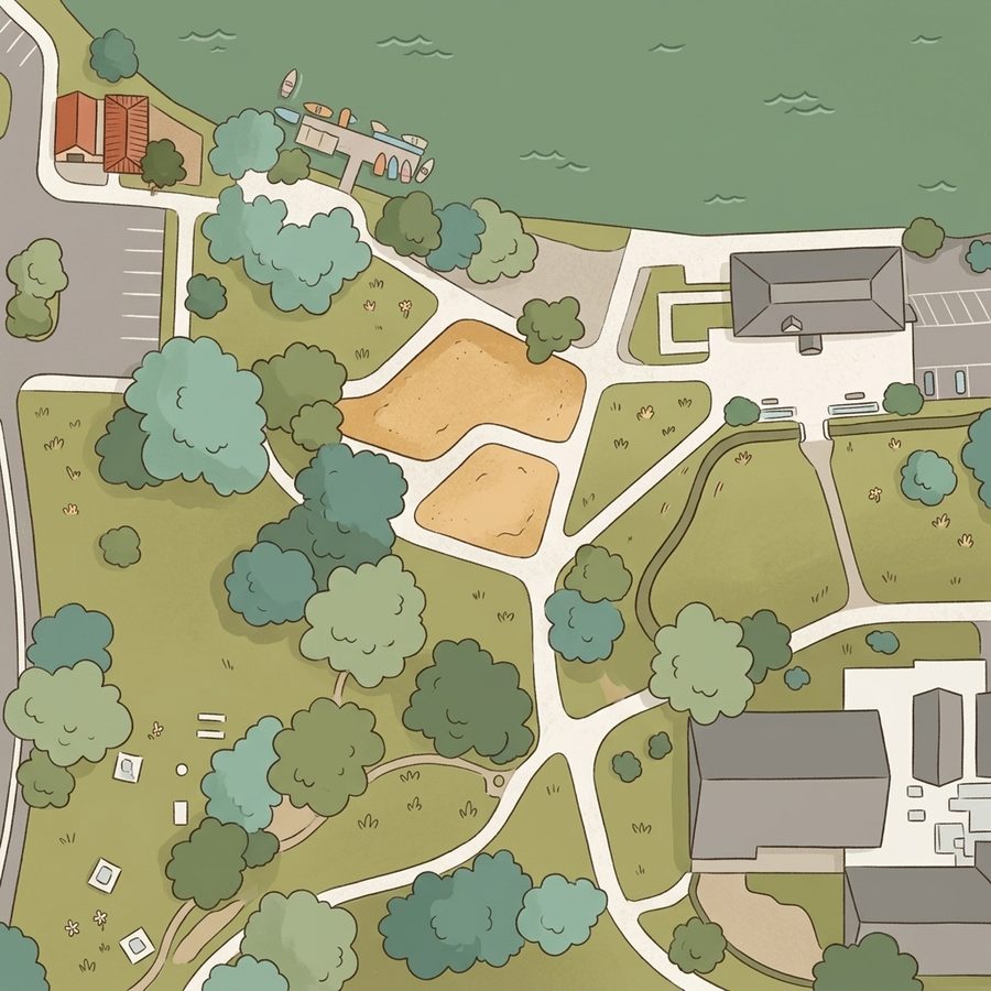 Illustrated map of Water fountain