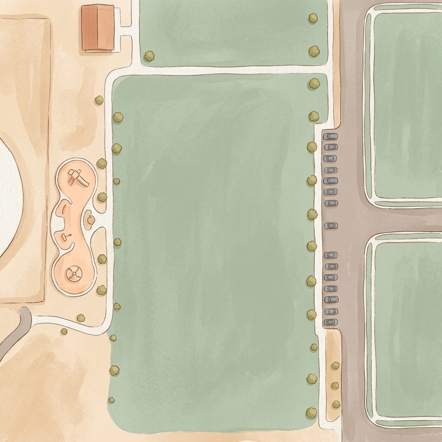 Illustrated map of Water Tower Park