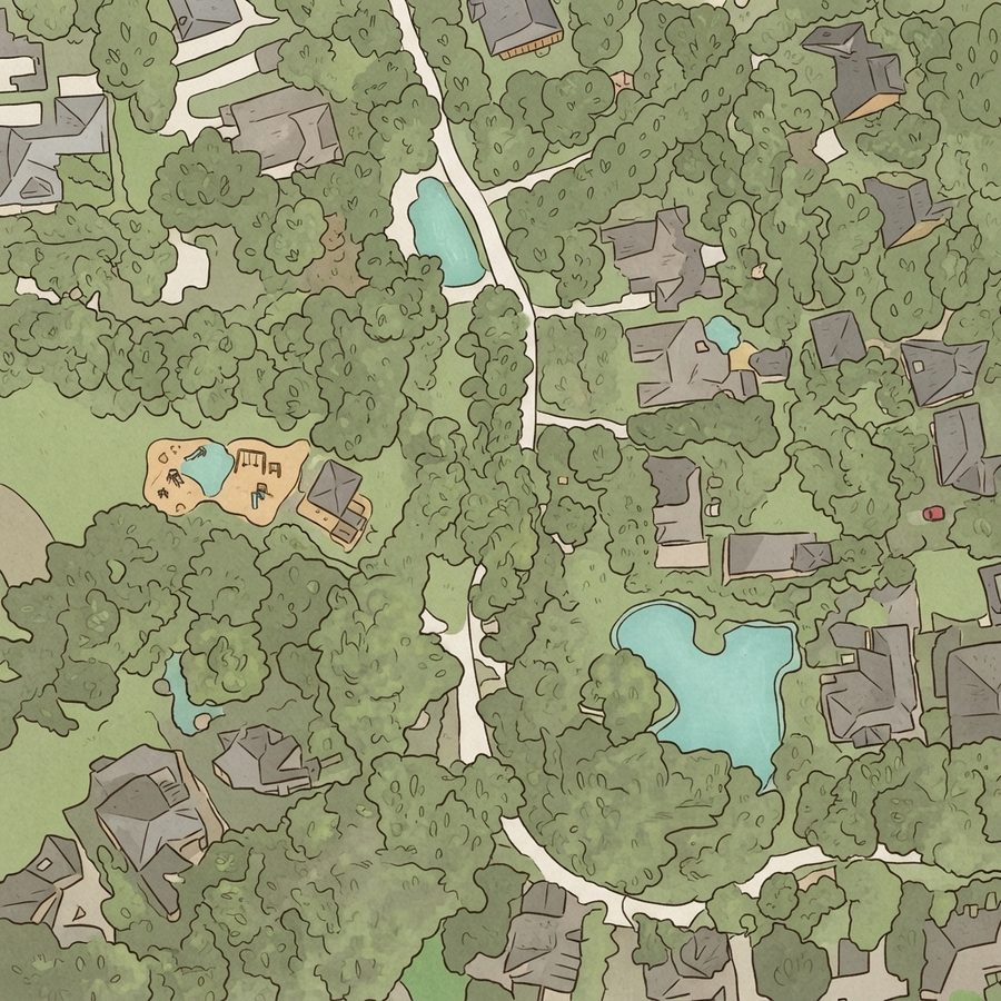 Illustrated map of Water’s Way Park