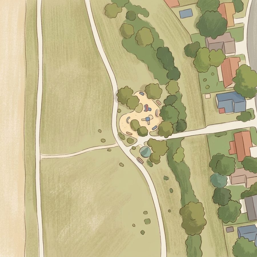 Illustrated map of Waverly Acres Park